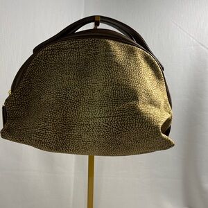 Borbonese Redwall brown and tan suede leather